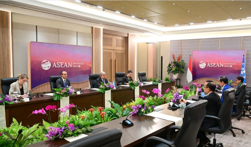Presiden Joko Widodo menggelar pertemuan bilateral dengan Sekretaris Jenderal (Sekjen) Perserikatan Bangsa-Bangsa (PBB), Antonio Guterres